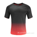 Herren Dry Fit Soccer Wear T-Shirt Rot